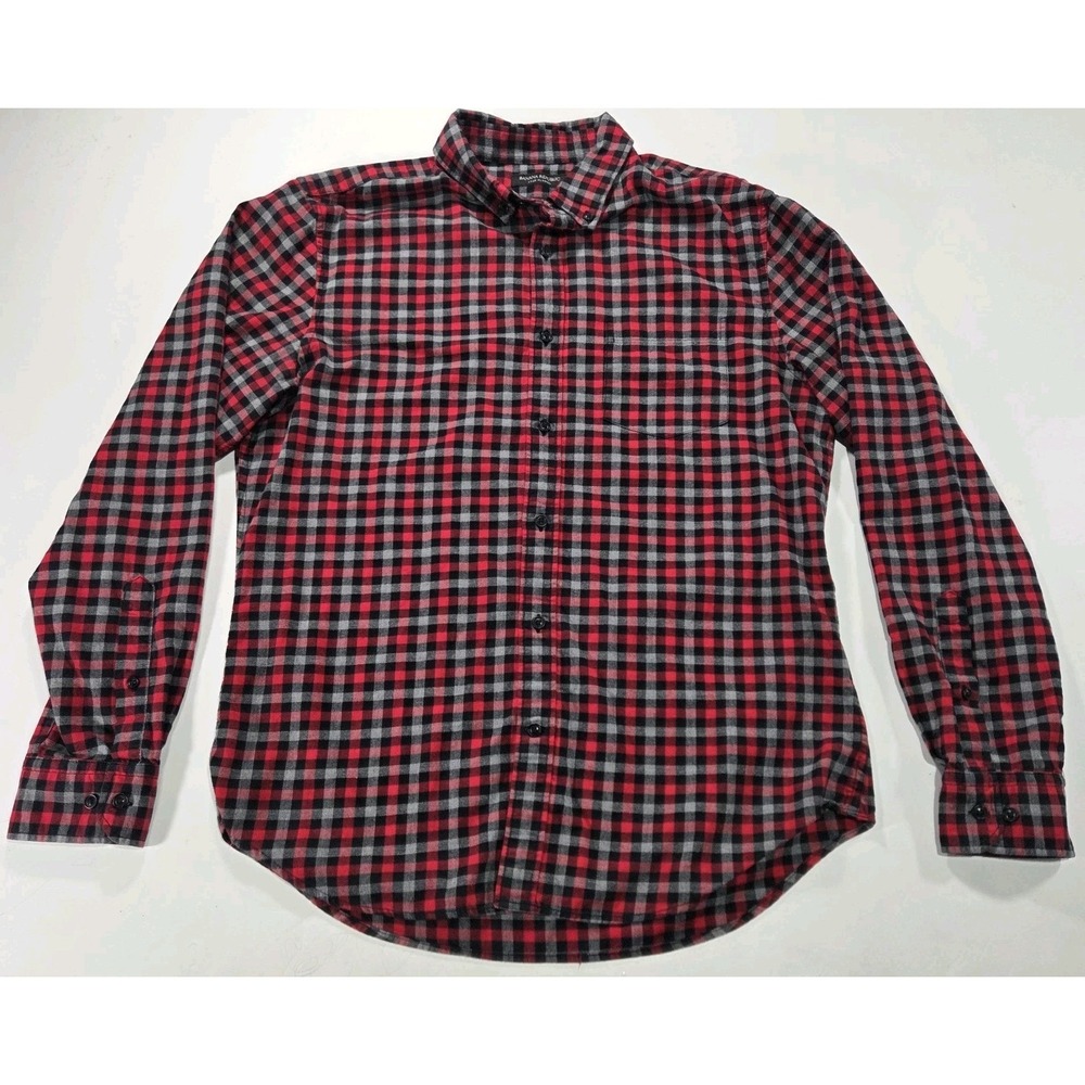 Banana Republic Grant Fit Luxe Flannel Plaid Long Sleeve Button Up Shirt Large